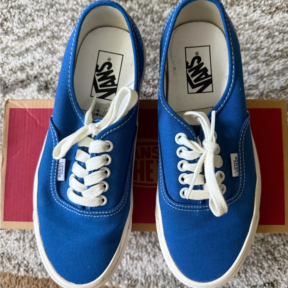 Vans Authentic Canvas Sneakers - Royal Blue with White Accents